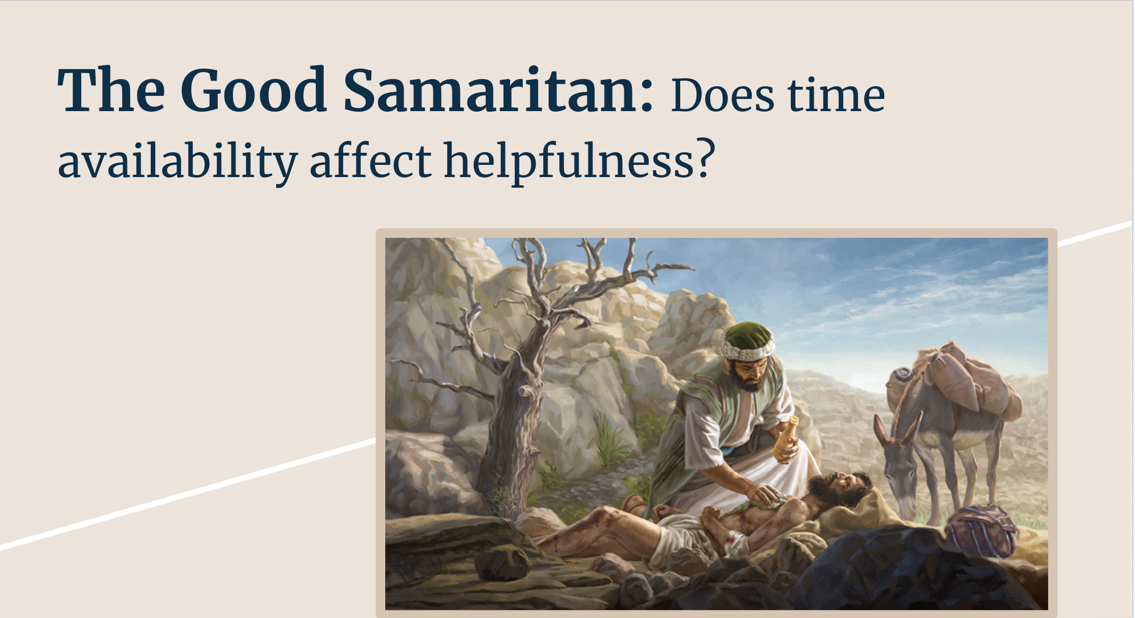 good samaritan experiment psychology